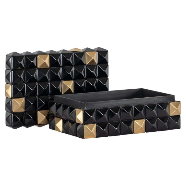 Storage box Velicia (Black/gold)