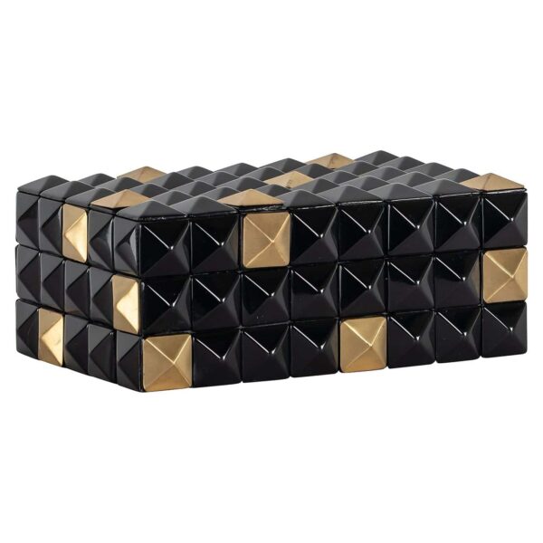 Storage box Velicia (Black/gold)