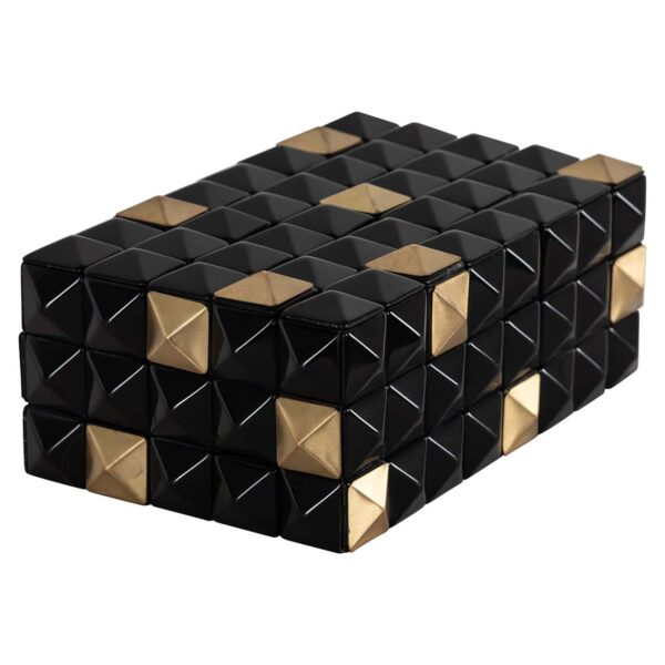 Storage box Velicia (Black/gold)
