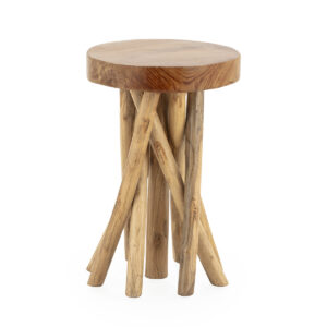Taburete 40x40x45 Madera de Teca -- Natural