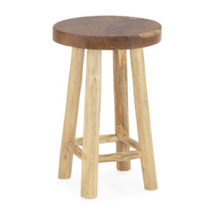 Taburete 40x40x60 Madera de Teca -- Natural
