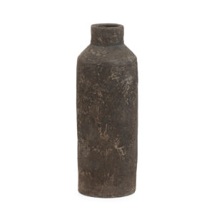 Jarrón 16x16x51 Terracota -- Negro Envejecido
