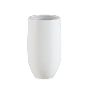 Jarrón 23x23x42 Terracota -- Blanco