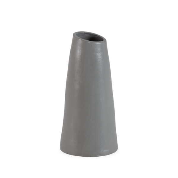 Jarrón 26x26x52 Terracota -- Gris