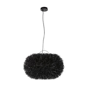 Lámpara de Techo 70x70x40/200 Ratán -- Negro