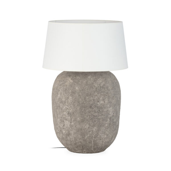 LAMPARA SOBREMESA 50x50x60 TERRACOTA GRIS SIN PANTALLA