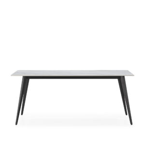 Mesa Comedor 180x90x76 Cerámica/Metal -- Negro