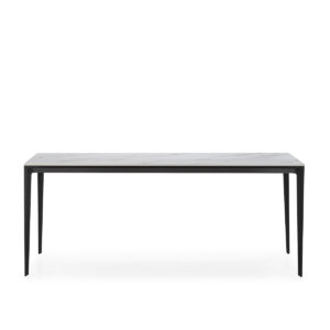 Mesa Comedor 180x90x76 Cerámica/Metal -- Negro