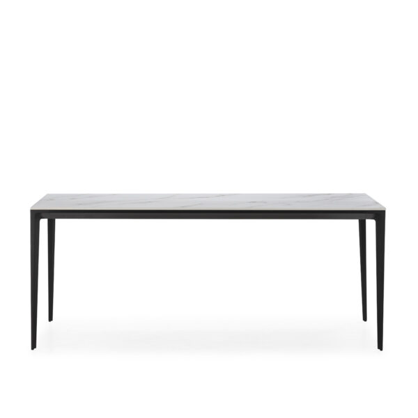 Mesa Comedor 180x90x76 Cerámica/Metal -- Negro