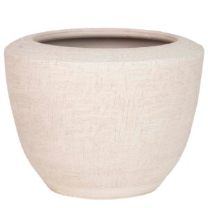Macetero Ceramica Blanca 18x18x26 Cm