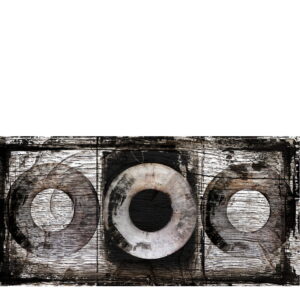 CIRCLES BROWN Painting - 150X60, Plexiglas