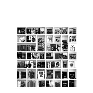 BOOK CASE FASHION WHITE photo art - 100x100, Plexiglas