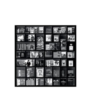 BOOK CASE FASHION BLACK photo art - 100x100, Plexiglas
