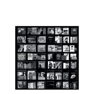 BOOKS CASE MUSIC BLACK photo art - 120x120, Plexiglas