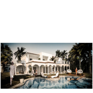 AFTERNOON IN PALM BEACH photo art - 200x100, Plexiglas