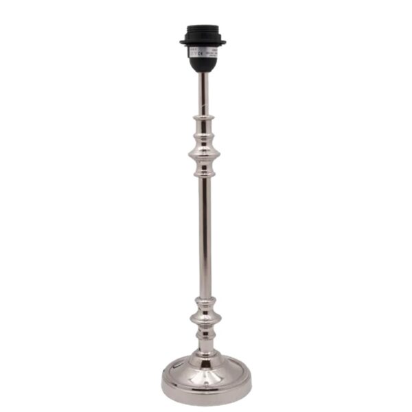Lámpara de mesa redonda plata