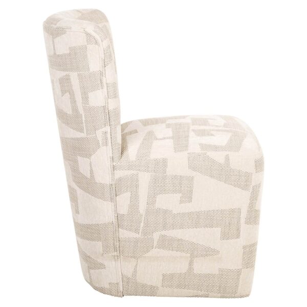 Chair Lorain with wheels beige graffic (Beige graffic)