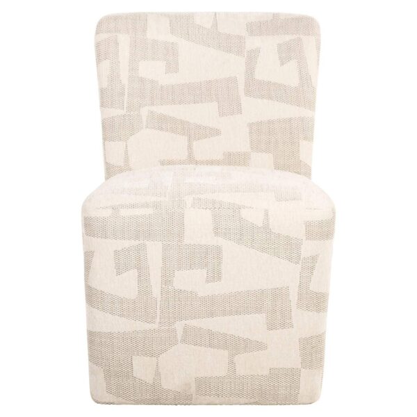 Chair Lorain with wheels beige graffic (Beige graffic)