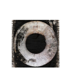 CIRCLE BLACK painting - 100x100, Plexiglas