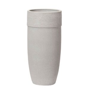 Florero Ceramica Gris 20x20x40 Cm