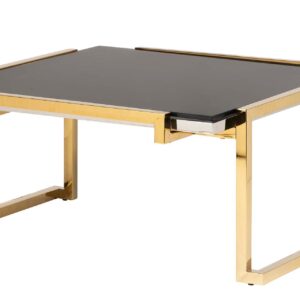 Mesa Centro Acero Inoxidable Cristal Novosibirsk 90x90x45 Cm