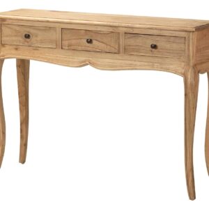 Consola Madera Mindi Natural 3 Cajones 110x30x80cm