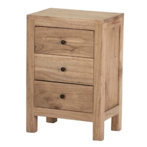 Mesita 3 Cajones Madera Mindi 3 Cajones 45x30x66cm