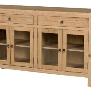 Aparador Madera Mindi Cristal Natural 140x40x82 Cm