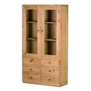 Cabinet Madera Mindi Cristal Natural 100x40x185 Cm