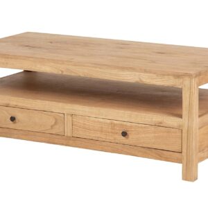 Mesa De Centro Madera Mindi Marron 120x60x45 Cm