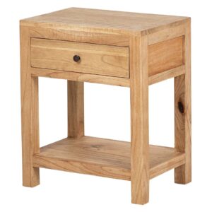 Mesita De Noche 1 Cajon Madera Mindi 50x35x60 Cm