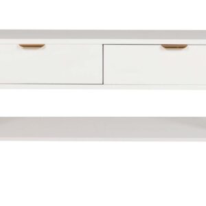 Mesa De Centro Pino Mdf Blanco 110x60x40 Cm
