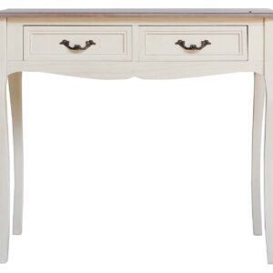 Consola 2 Cajones Pino Mdf Beige 90x38x78 Cm