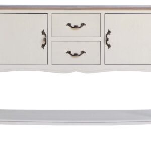 Consola Cajones Puertas Pino Mdf Beige 106x28x81cm