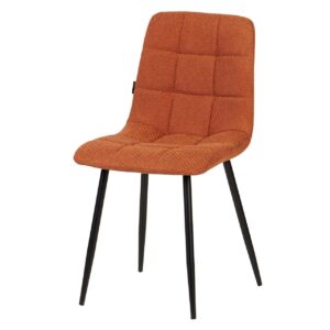 Silla Metal Poliester Naranja Negro 48x56x80 Cm