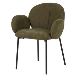Silla Metal Poliester Verde Negro 59x62x80 Cm