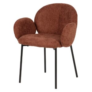 Silla Metal Poliester Granate Negro 59x62x80 Cm