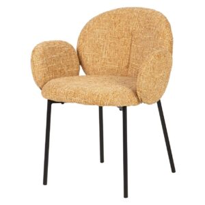 Silla Metal Poliester Amarillo Negro 59x62x80 Cm