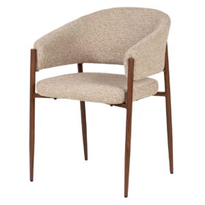 Silla Metal Poliester Marron 60x56x79 Cm
