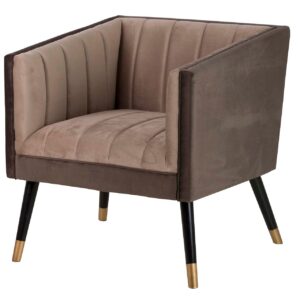 Butaca Velvet Marrón 70x70x74 Cm