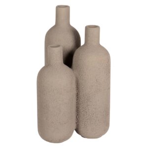 Florero Ceramica Gris 16x16x29 Cm