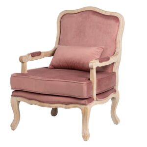 Butaca Velvet Madera Melocoton 64x72x92 Cm