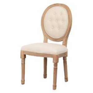 Silla Medallon Capitone Patas De Madera 48x48x96cm