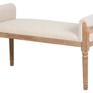 Pie De Cama Tachuelas Patas Madera 108x41x59 Cm