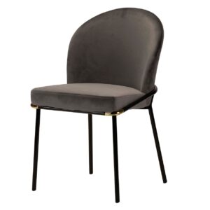 Silla Velvet Gris Kania 50x56x83 Cm