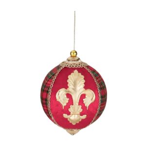 Bola Flor de Lis roja
