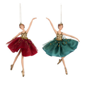 Colgante Bailarina turquesa oro y Colgante Bailarina burdeos oro