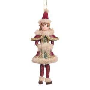 Colgante niña pompones