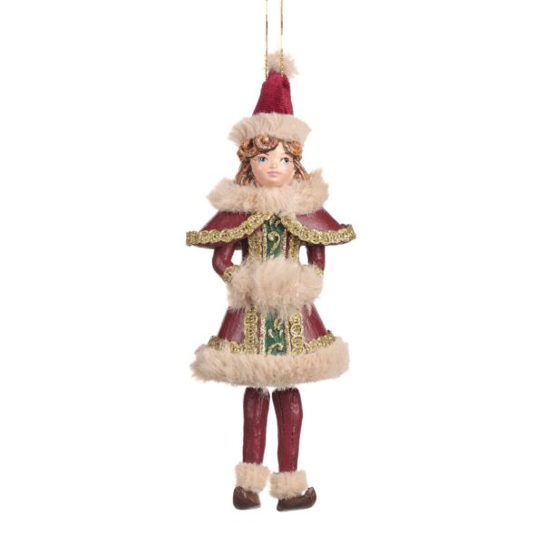 Colgante niña pompones
