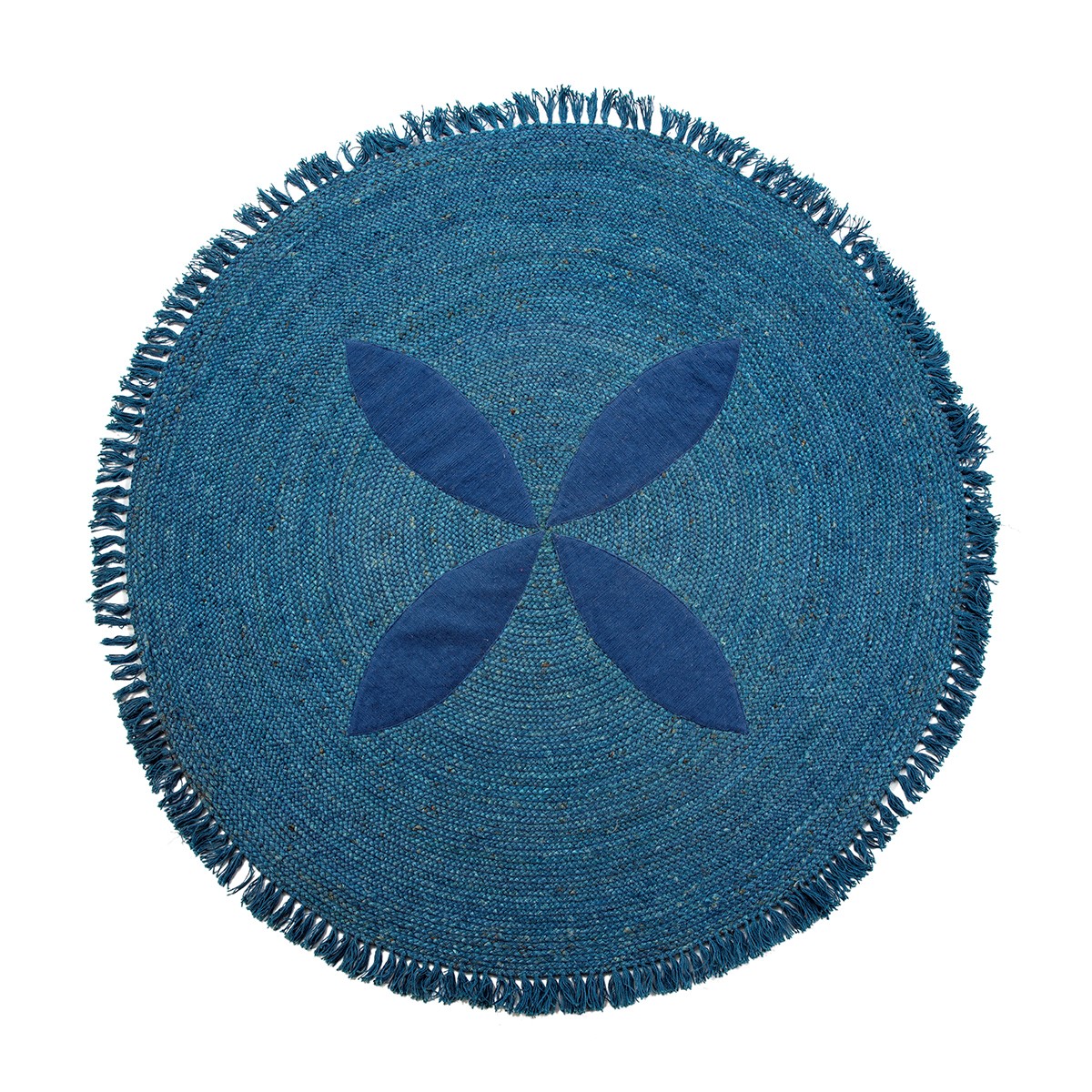 Alfombra 200x200 Yute Azul